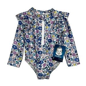 Gerber Girl's 6-9 Months Long Sleeve Swim Suit